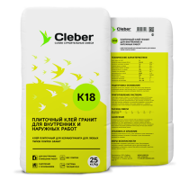 Клей для керамогранита Cleber К18 25кг